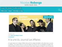 Tablet Screenshot of nicolasroberge.com